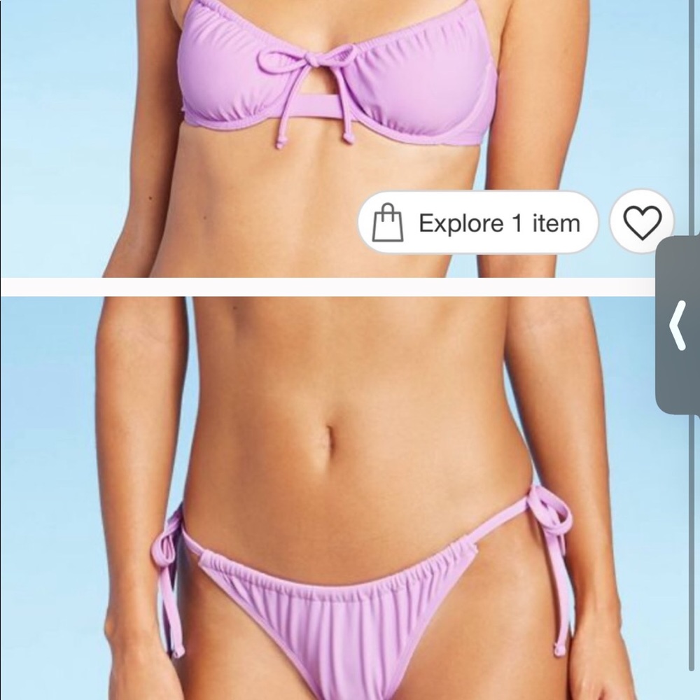 Target Lavender Bikini Top and Bottom NWT